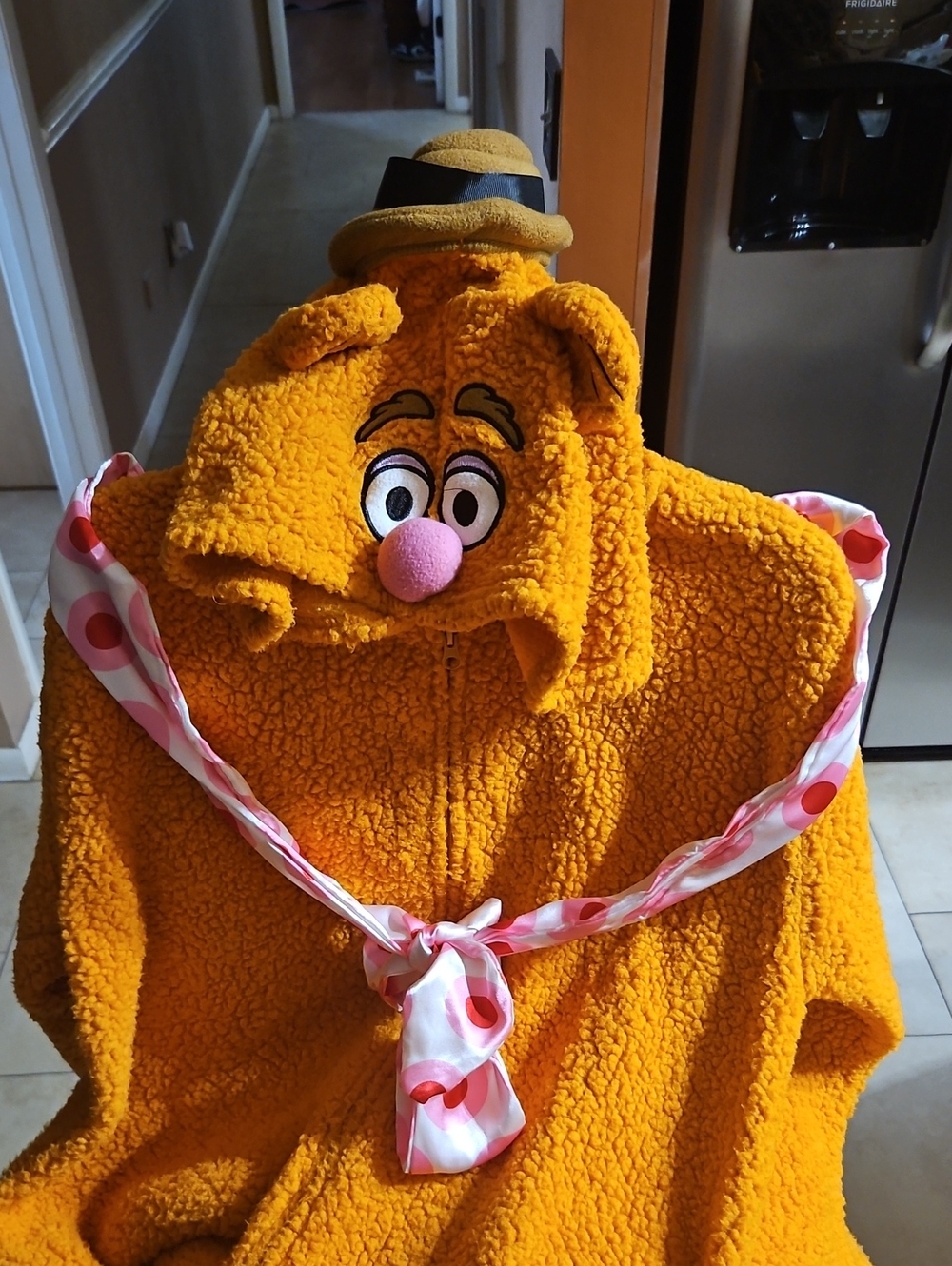 Disney The Muppets Fozzie Bear Union Suit Onesie One Piece Pajamas Costume - Picture 4 of 4
